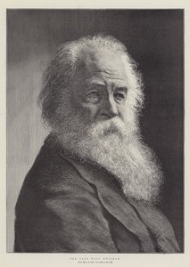 The late Walt Whitman by English School